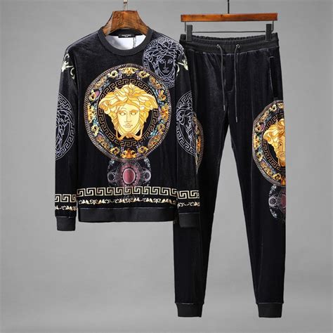 cheap versace men's clothes|velvet tracksuit men's versace.